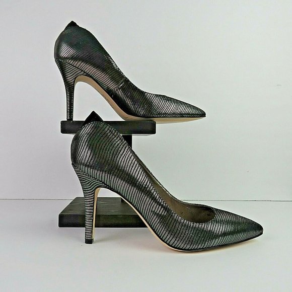 Sam Edelman ZOLA Women's Leather Metallic Pointed Toe Pump Heels Sz 8.5 LOOK! - Picture 3 of 7
